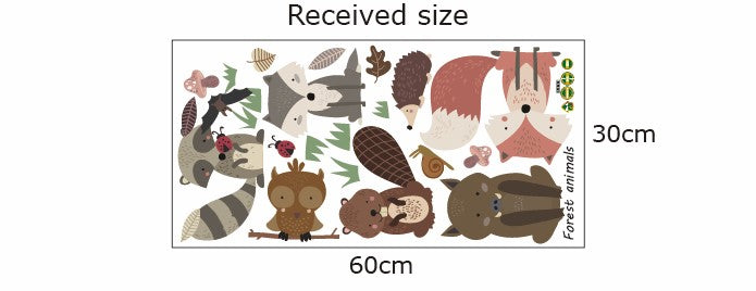 Metsäneläimet -seinätarra