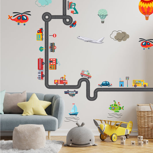 Seikkailu kaupungissa -seinätarra